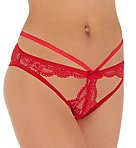 Galloon Lace Strappy Crotchless Open Back Panty