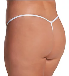 Plus Tina Split Crotch Lace Thong White O/S Plus