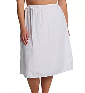 Plus Cool Cottons 25 Inch Half Slip White 1X