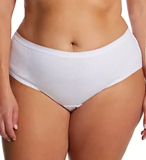 Plus Cotton Hipster Panty White 9