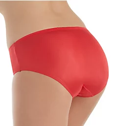 Nylon Hidden Elastic Hipster Panty Red 5
