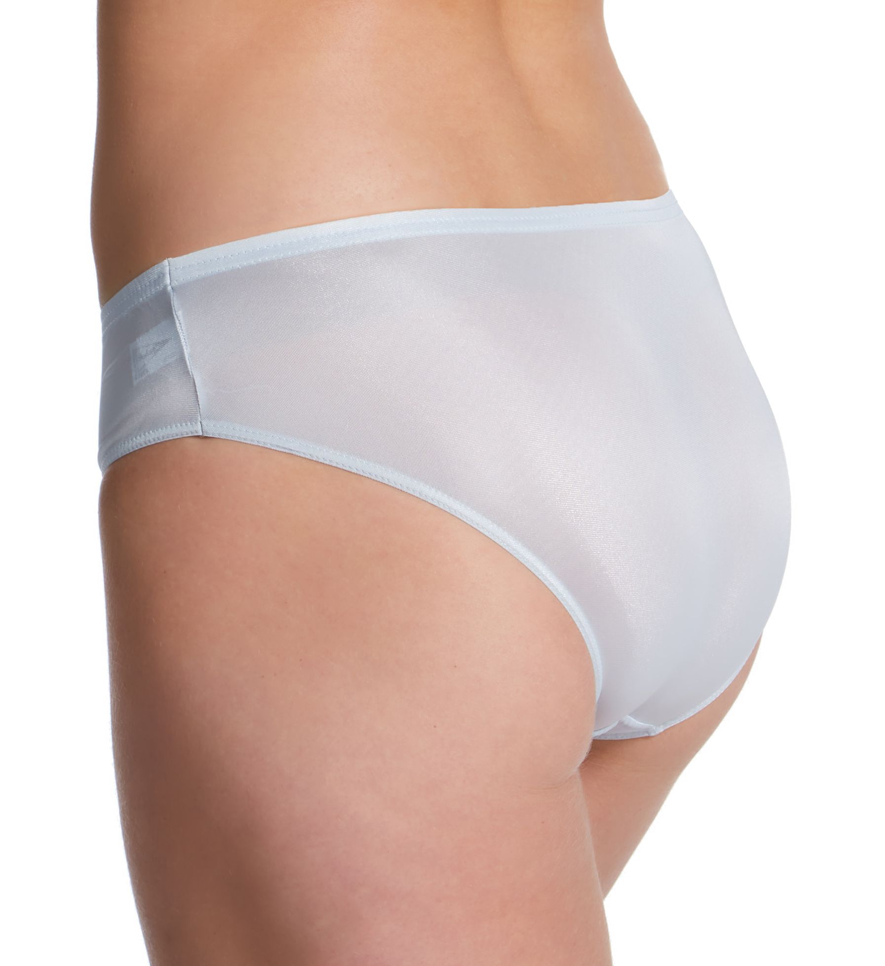 Shadowline Nylon Hidden Elastic Hipster Panty Silver 5  - Image 2
