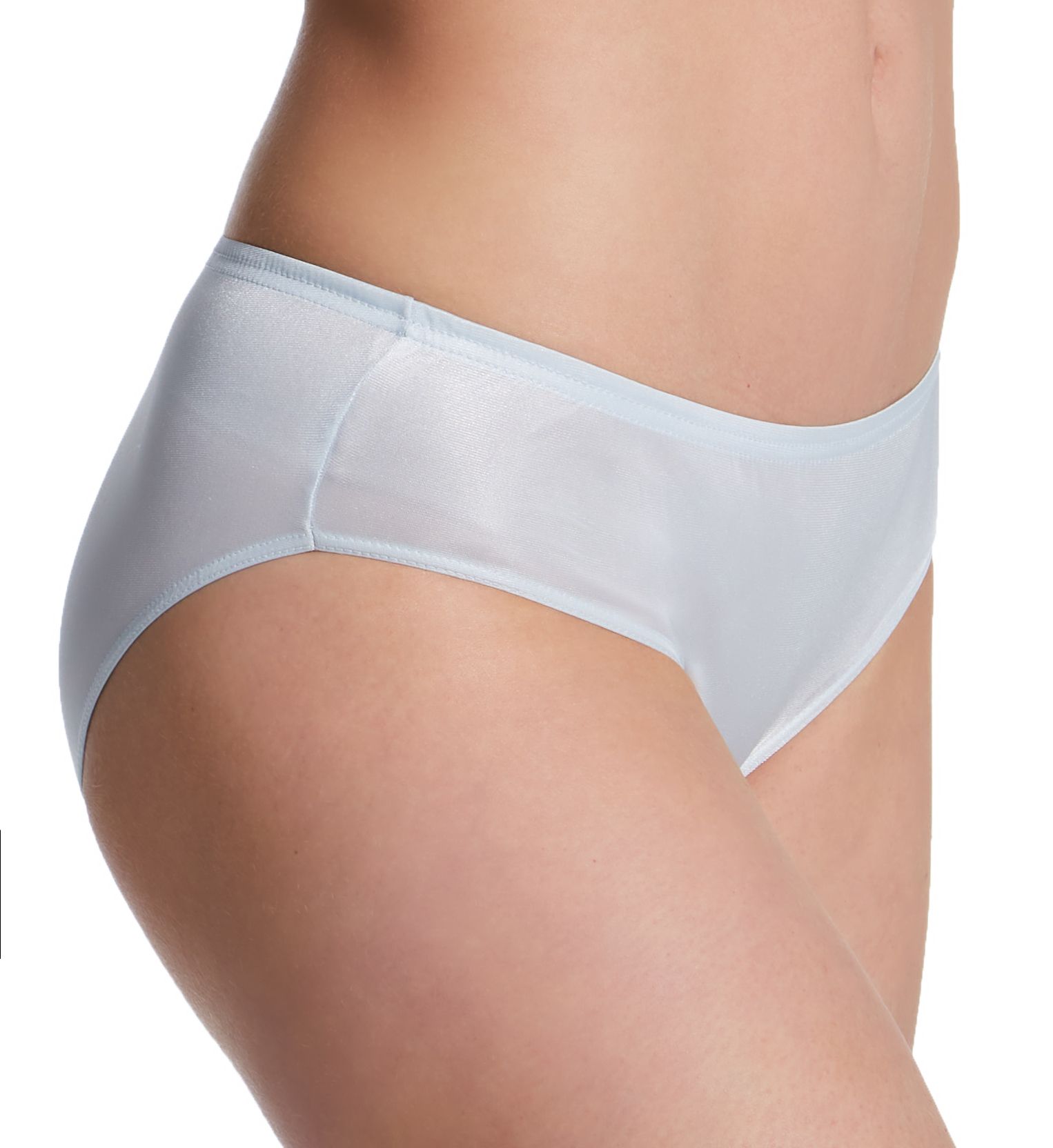 Shadowline Nylon Hidden Elastic Hipster Panty Silver 5  - Image 1