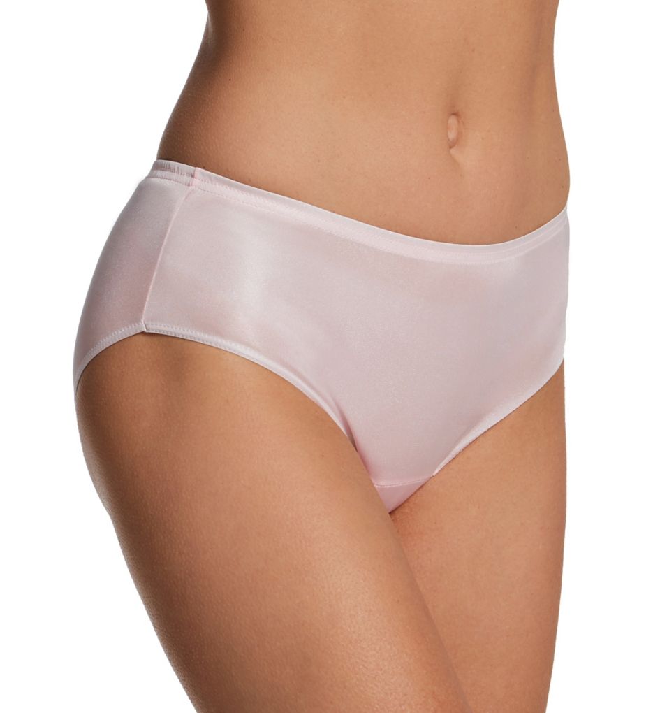 Women's Shadowline 11032 Nylon Hidden Elastic Hipster Panty (White 6)