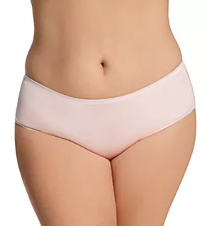 Plus Nylon Hidden Elastic Hipster Panty Blush 9