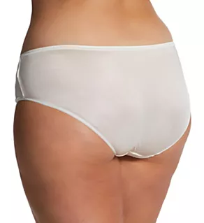Plus Nylon Hidden Elastic Hipster Panty Ivory 8