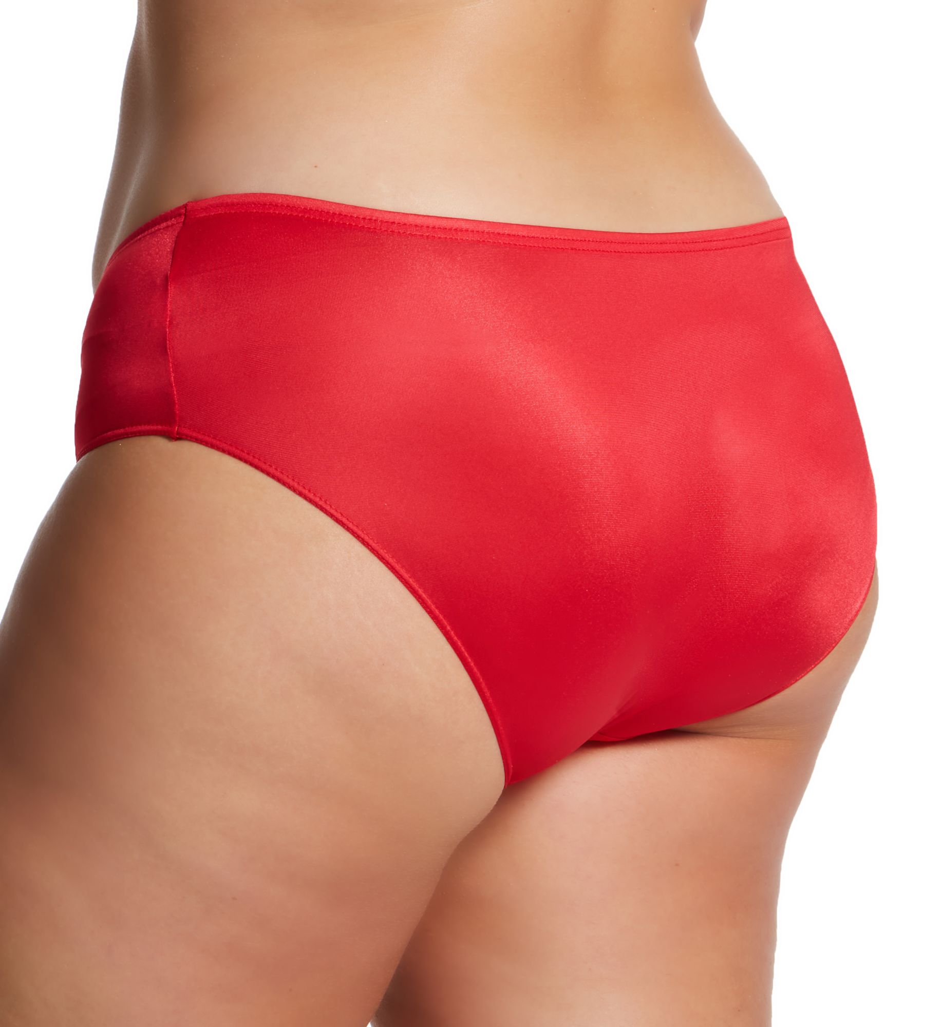 Shadowline Plus Nylon Hidden Elastic Hipster Panty Red 8  - Image 2