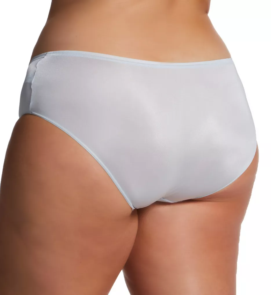 Plus Nylon Hidden Elastic Hipster Panty Silver 8