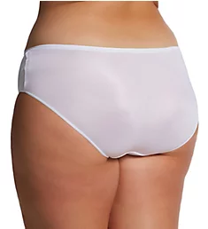 Plus Nylon Hidden Elastic Hipster Panty White 8