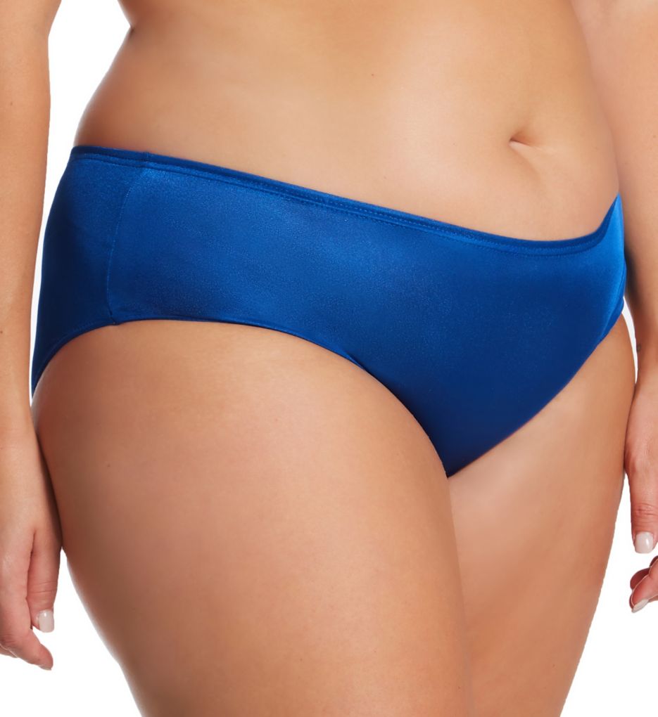 Shadowline Plus Nylon Hidden Elastic Hipster Panty Navy 11  - Image 1