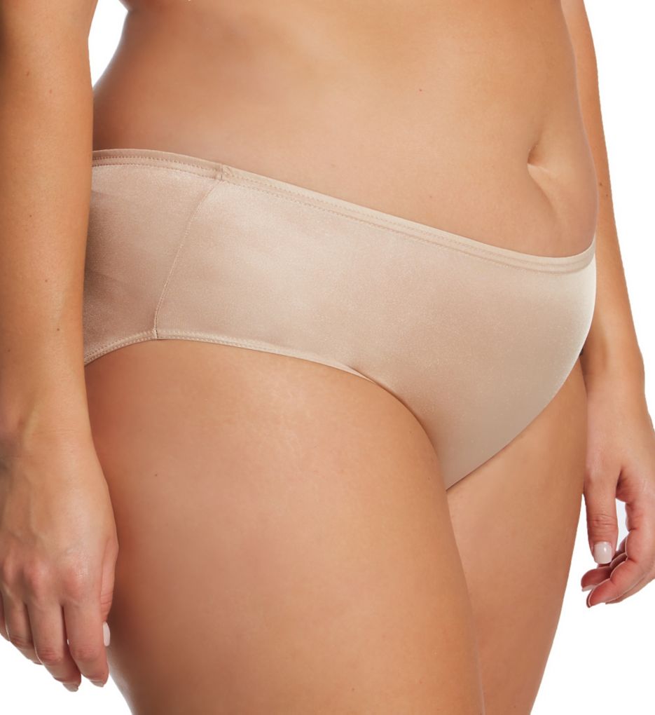 Shadowline Plus Nylon Hidden Elastic Hipster Panty Nude 8  - Image 1