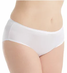 Plus Size Nylon Classics Hipster Panty White 8