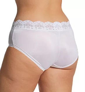 Plus Size Lace Contour Hipster Panty White 9