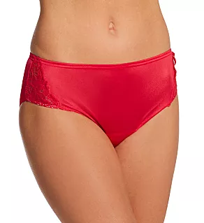 Nylon Hipster Panty With Lace Red 5