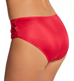 Plus Size Nylon Hipster Panty With Lace Red 8