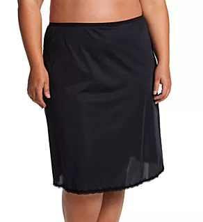 Plus 25 Inch Flare Daywear Half Slip Black 1X
