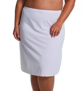 Plus 25 Inch Flare Daywear Half Slip White 1X