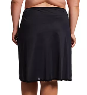 Plus 25 Inch Flare Daywear Half Slip Black 1X