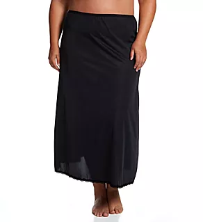 Plus 36 Inch Flare Daywear Half Slip Black 1X