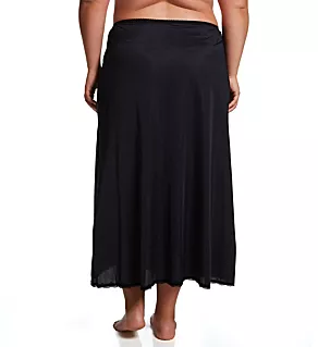 Plus 36 Inch Flare Daywear Half Slip Black 1X
