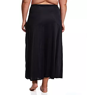 Plus 38 Inch Long Flare Half Slip Black 1X