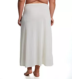 Plus 38 Inch Long Flare Half Slip Ivory 1X