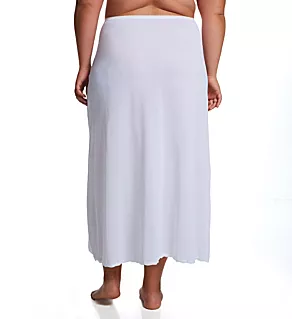Plus 38 Inch Long Flare Half Slip White 1X