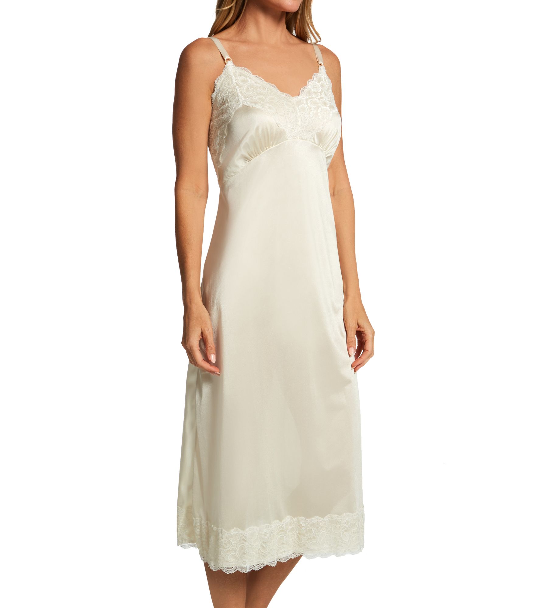Shadowline Full Slip With Wide lace Beige 38  - Image 1