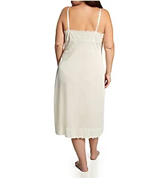 Plus Size Full Slip with Wide Lace Beige 44