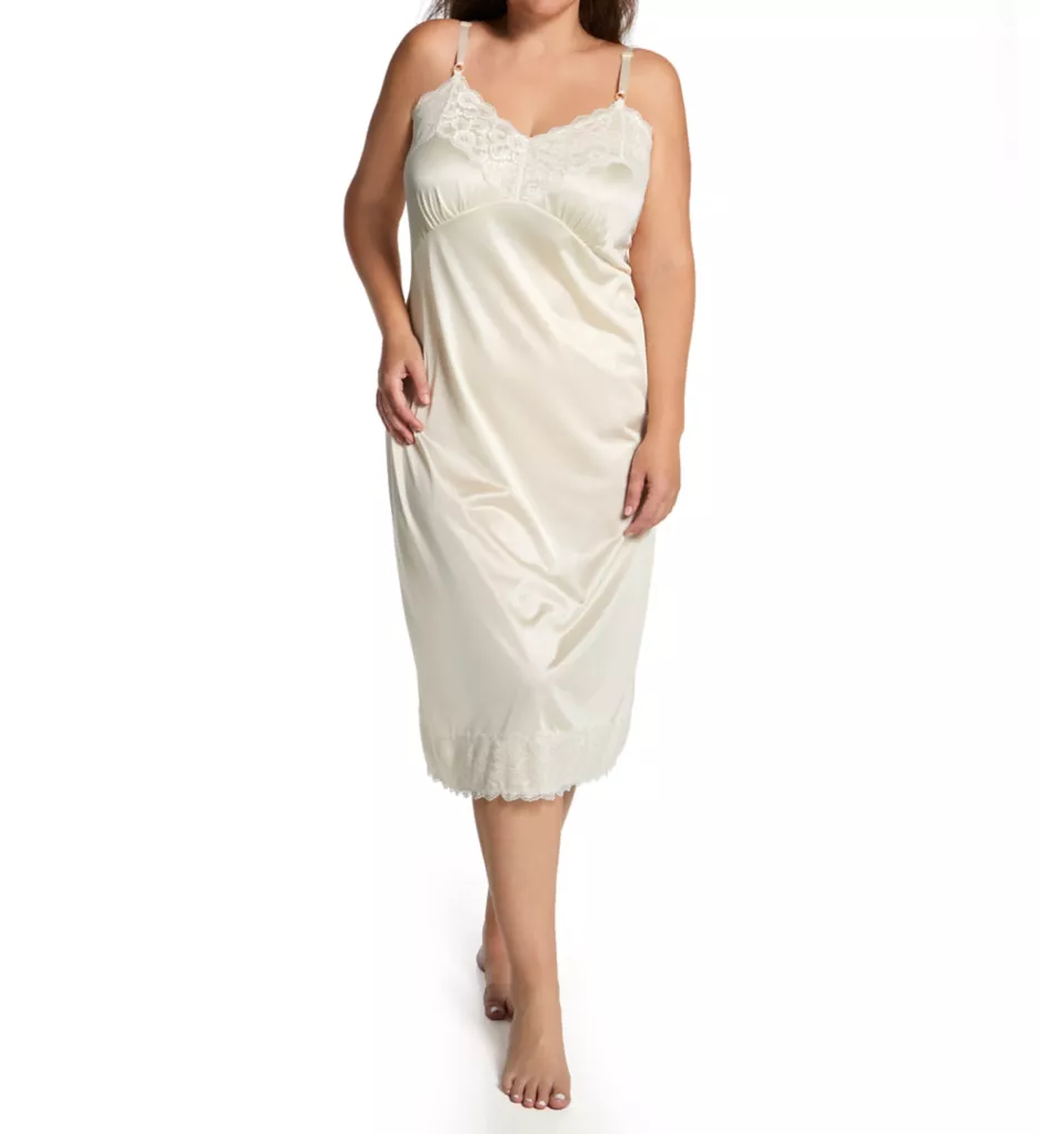 Plus Size Full Slip with Wide Lace