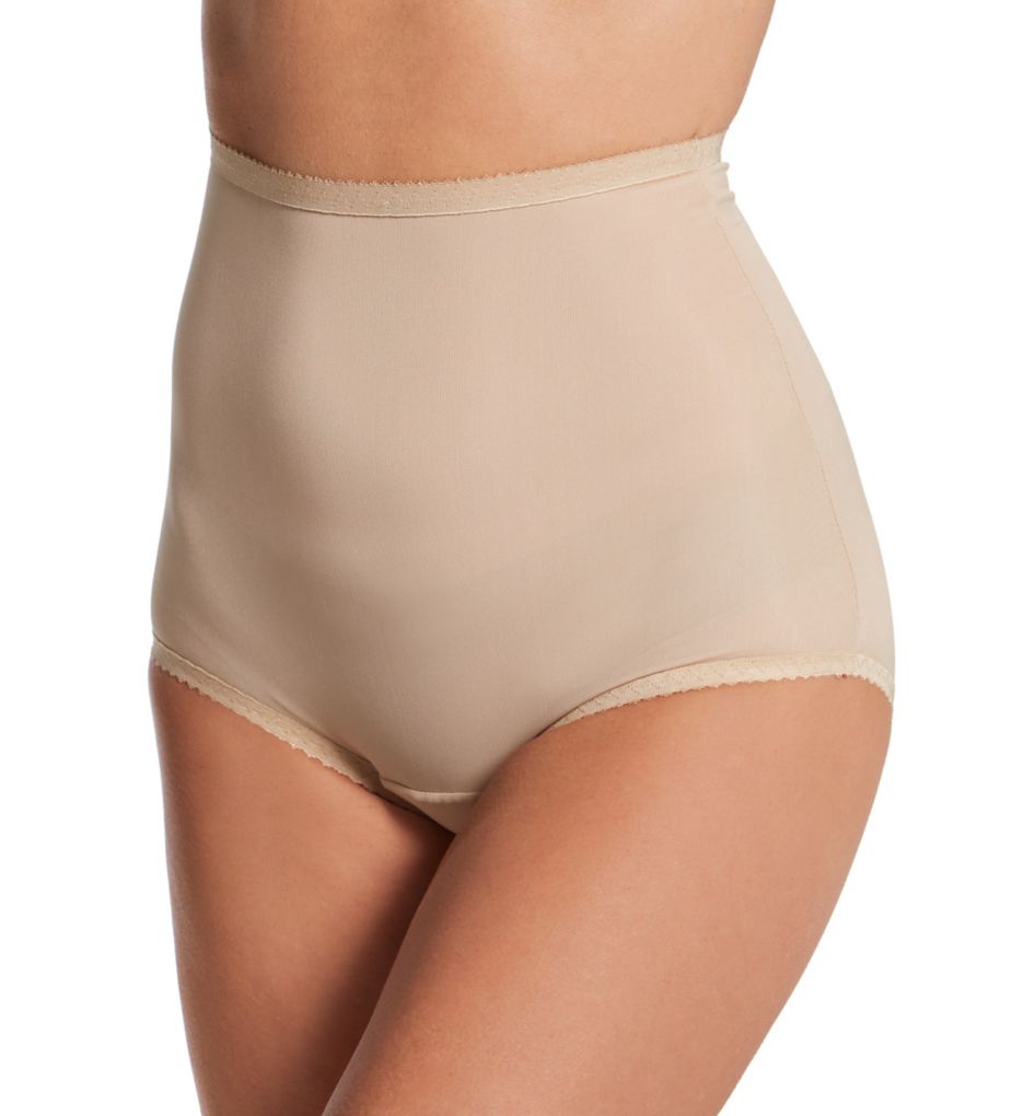 Women's Shadowline 17642 Nylon Modern Brief Panty (Nude 7) 