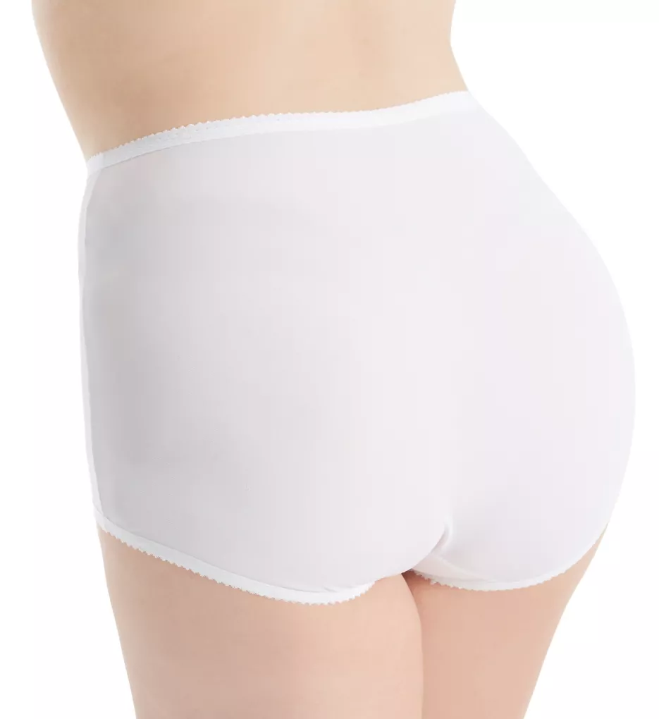 Plus Size Spandex Classics Brief Panty White 1X