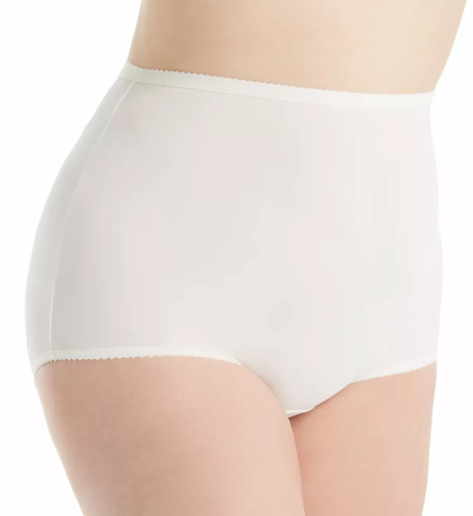 Shadowline Plus Size Women's Nylon Hidden Elastic Full Brief Panty 3-Pack,  Blush at  Women's Clothing store