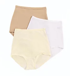 Spandex Classics Brief Panty - 3 Pack Black/White/Ivory S