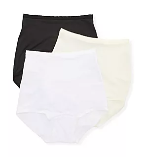 Spandex Classics Brief Panty - 3 Pack Black/White/Ivory S