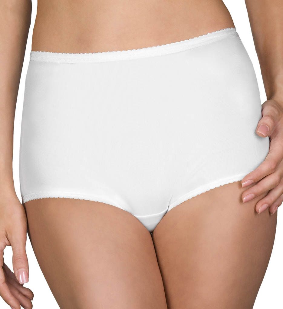 Women's Shadowline 11042 Nylon Classics Hipster Panty (White 7) 