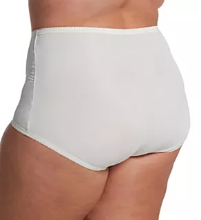 Plus Spandex Classics Brief Panty - 3 Pack Black/White/Ivory 1X