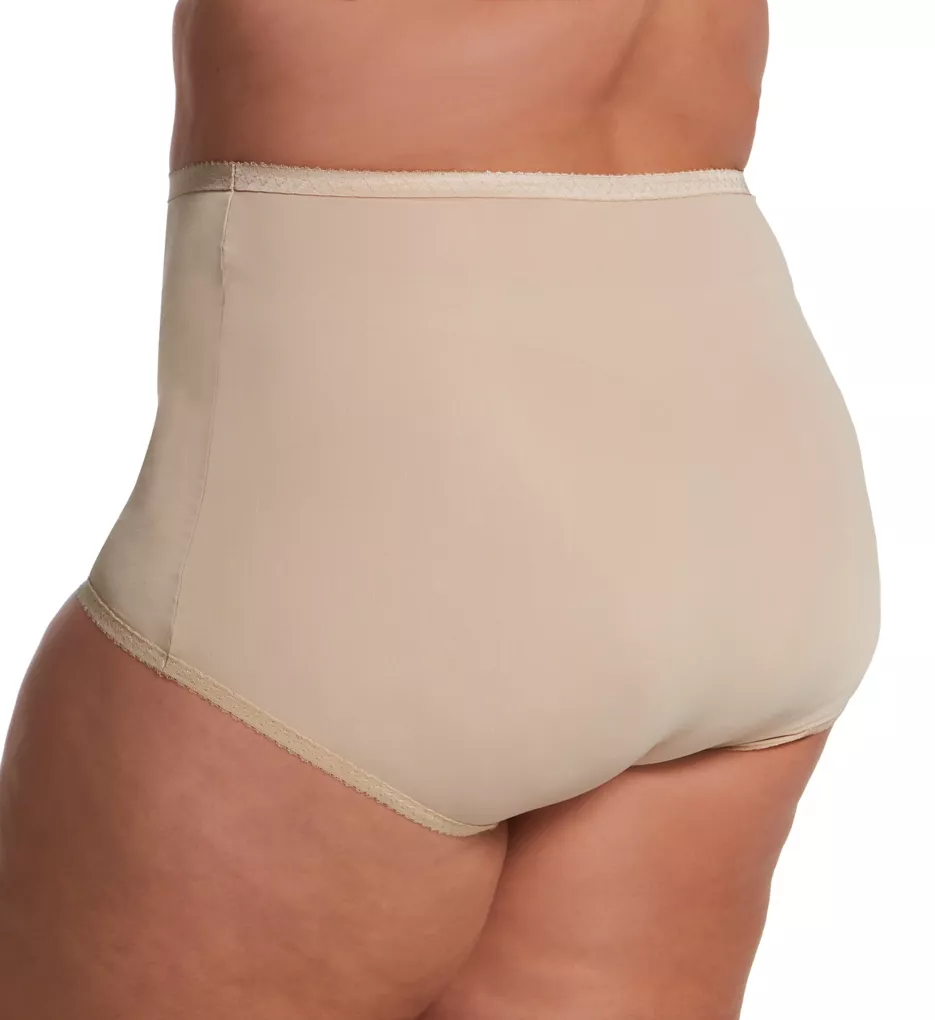 Shadowline High Waist Nylon 6 White Bikini Underwear Panties Brief Gusset  Glossy