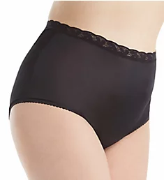 Plus Size Nylon Classics Brief Panty Black 8