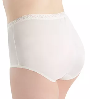 Plus Size Nylon Classics Brief Panty Ivory 8