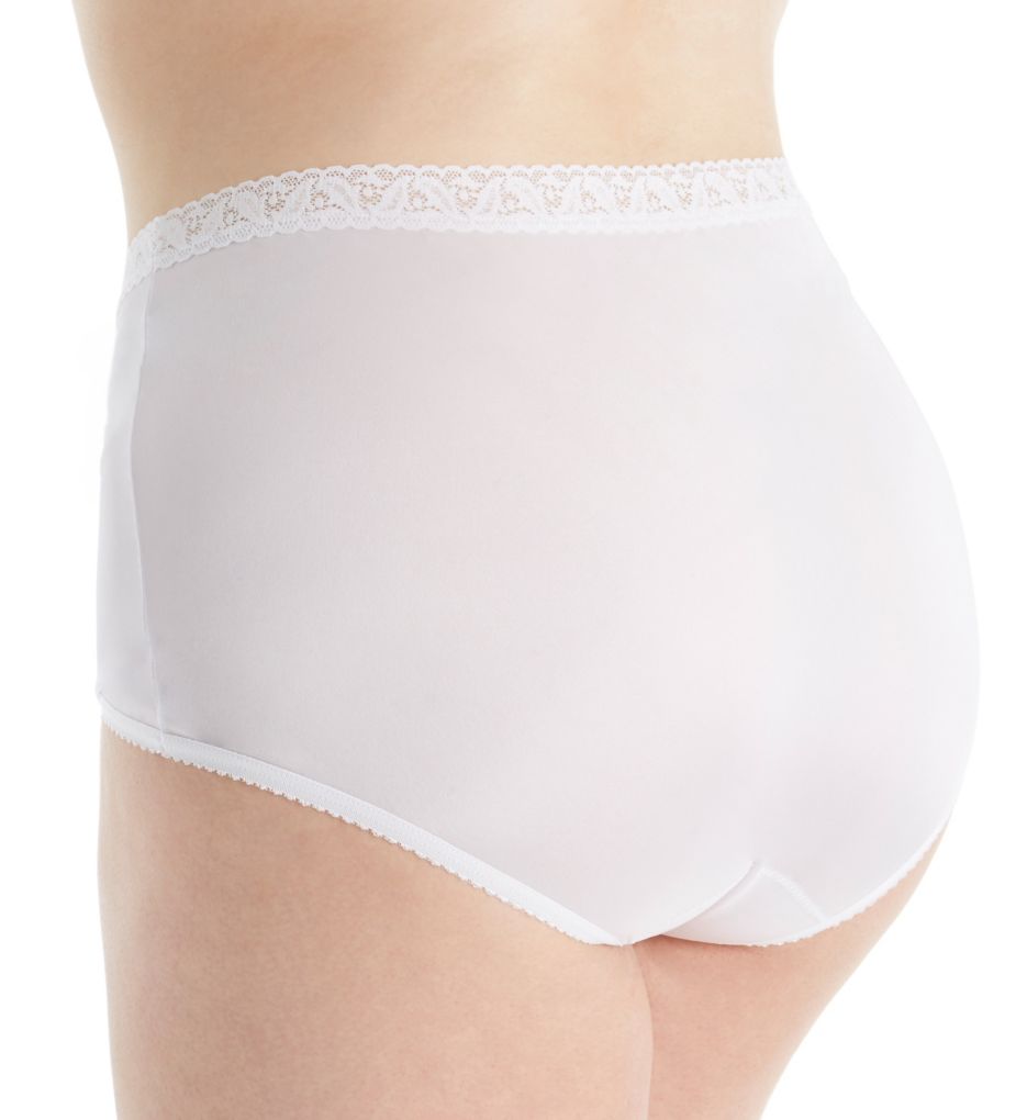 Shadowline Women's Plus Size Nylon Classics Brief Panty 17014P 11 Black at   Women's Clothing store: Briefs Underwear