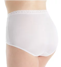 Plus Size Nylon Classics Brief Panty White 8