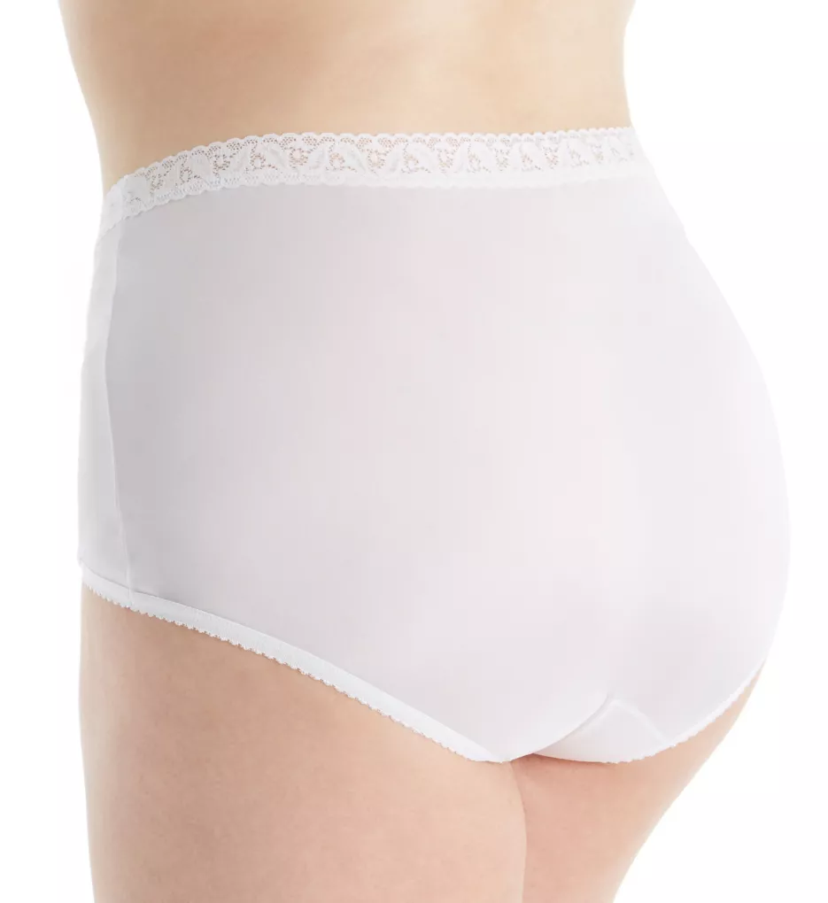Shadowline Women's Nylon Classics Hi-Leg Brief Panty 17842 6 White