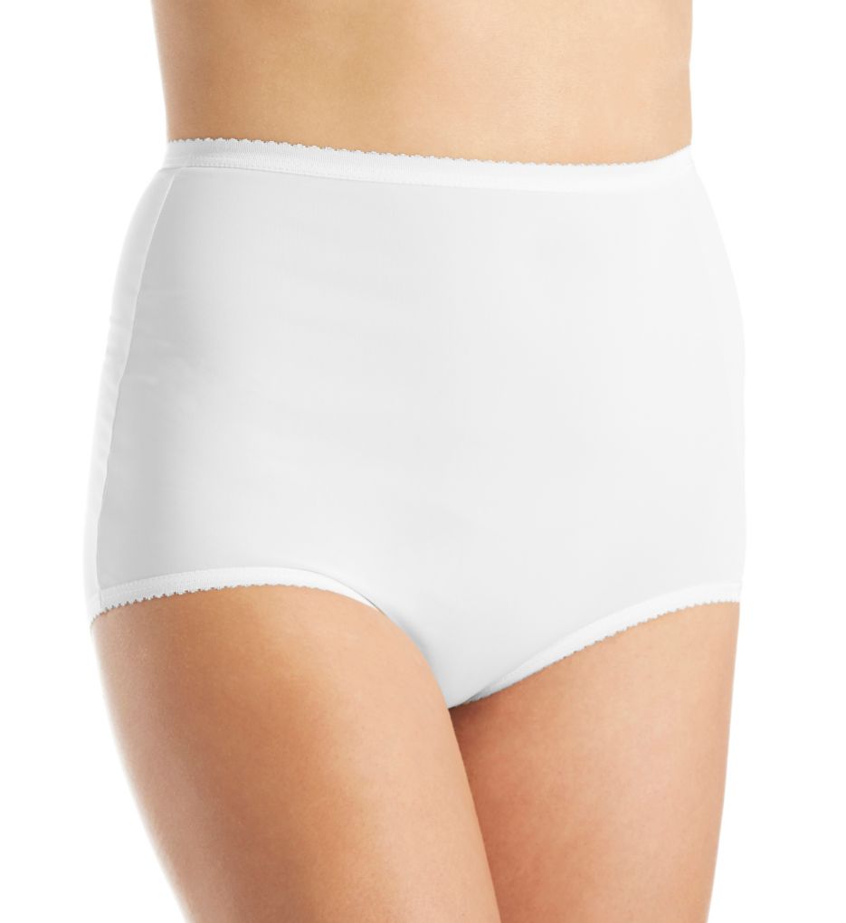 Shadowline : Shadowline 17017 Nylon Classics Full Brief Panty (White 7)