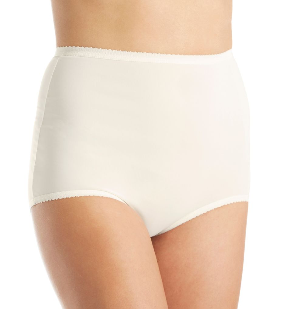 Shadowline Women's Nylon Classics Brief Panty 17014 6 Ivory