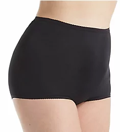 Plus Size Nylon Classics Full Brief Panty Black 8