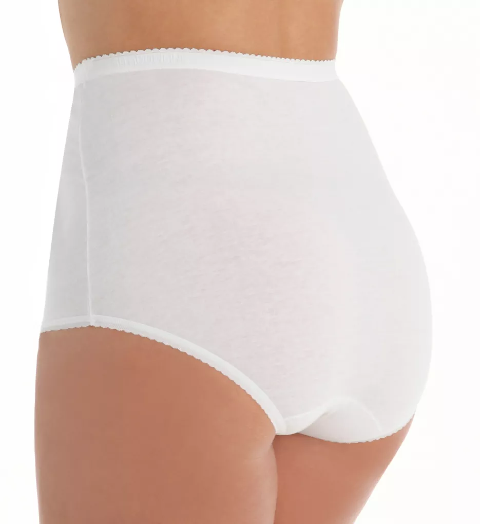 Women's Shadowline 11032 Nylon Hidden Elastic Hipster Panty (White 6)