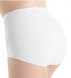 Plus Size Cotton Classics Brief Panty White 8