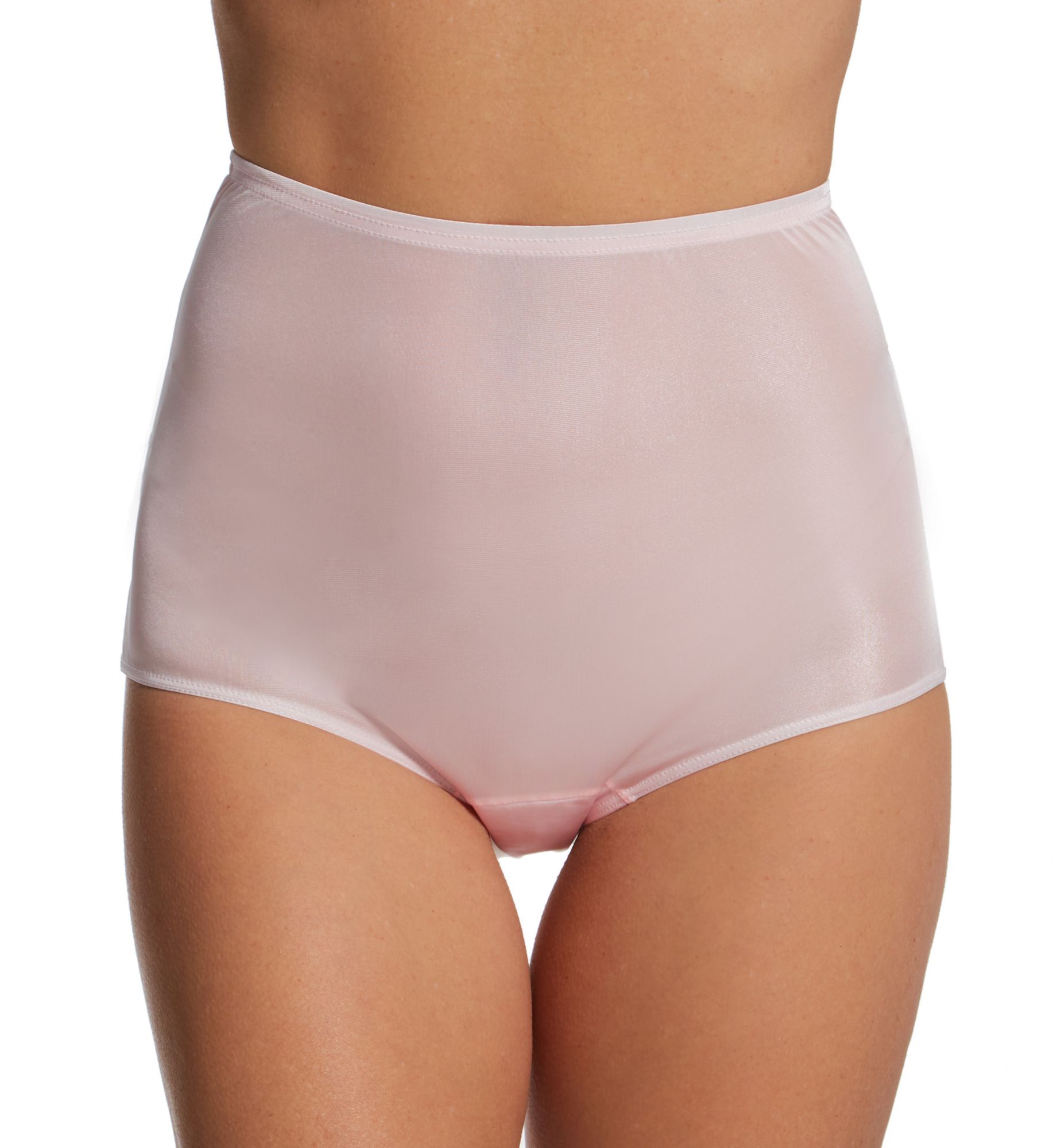 Shadowline Hidden Elastic Nylon Classic Brief Panty Blush 5  - Image 1