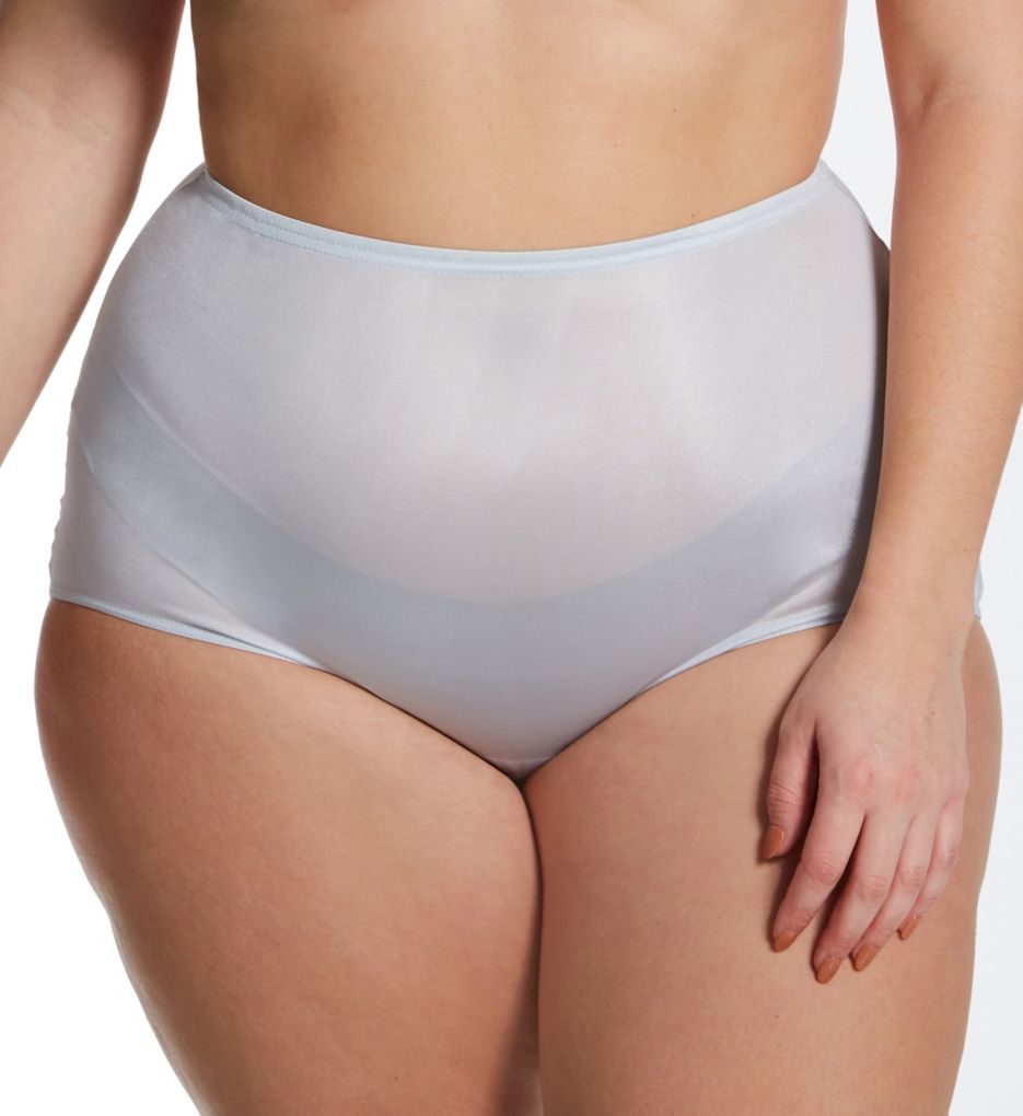 Shadowline (2575971) -- Shadowline 17032P Plus Size Hidden Elastic Nylon Classic Brief Panty (Silver 9)